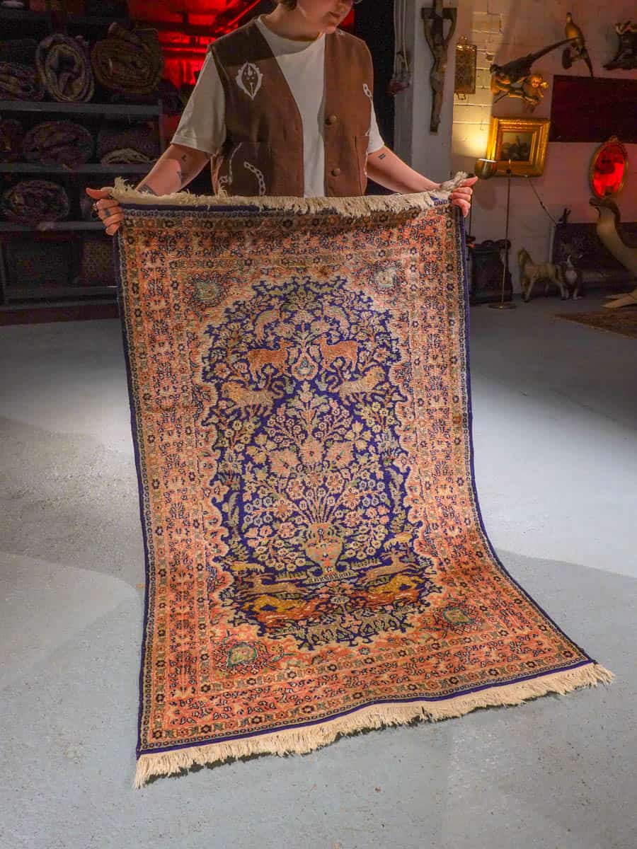 silkkimatto uskomattoman näyttävä eläinteemainen kasmir 145 x 92 cm
