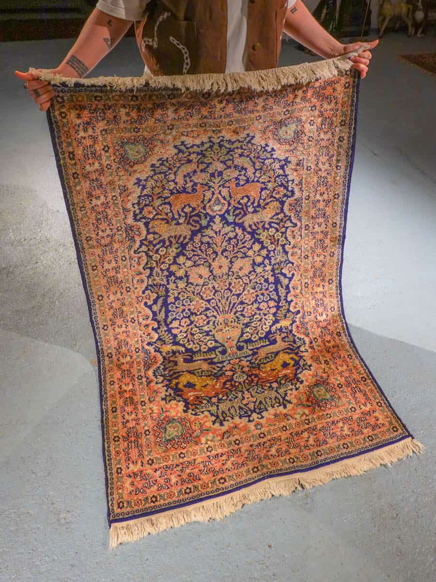 silkkimatto uskomattoman näyttävä eläinteemainen kasmir 145 x 92 cm