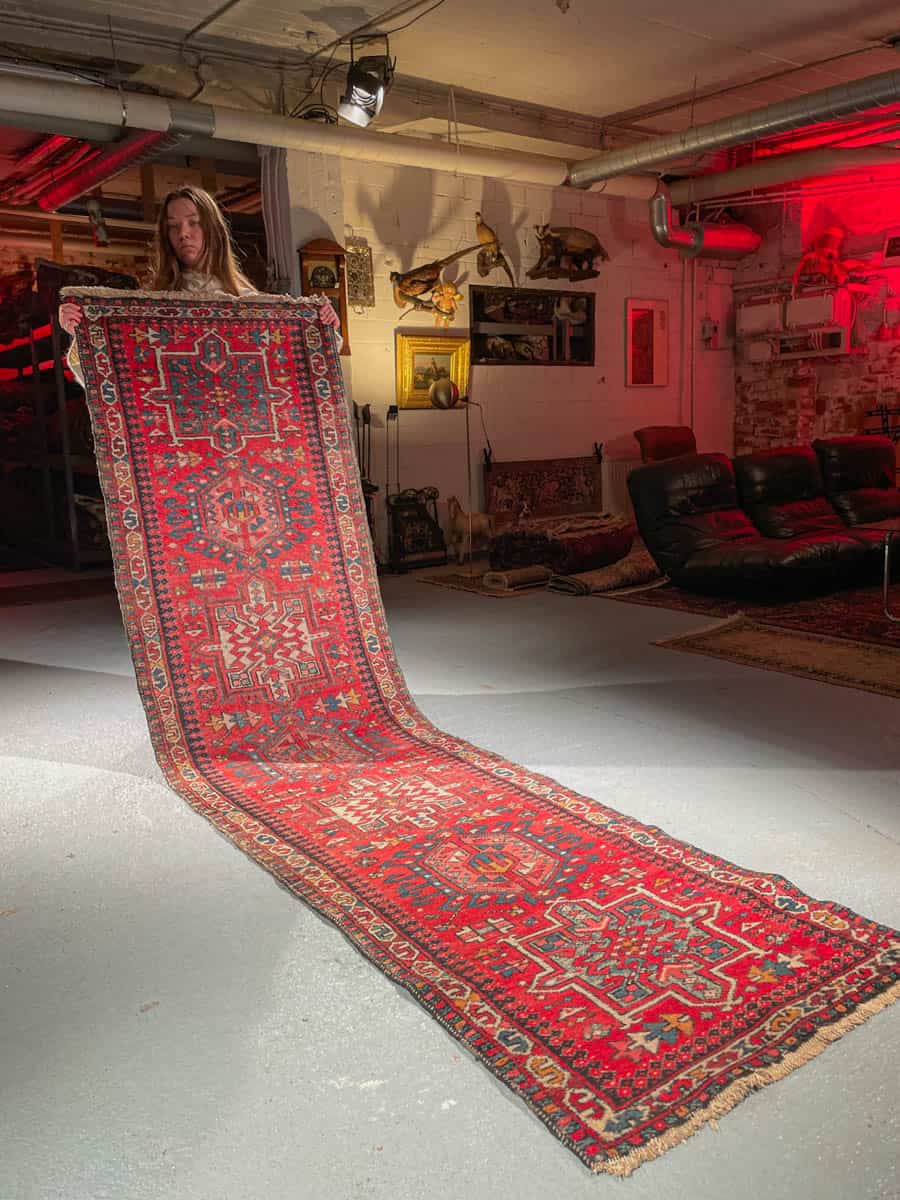 upea heriz käytävämatto 1960 luvulta – 330 x 85 cm (kopio)