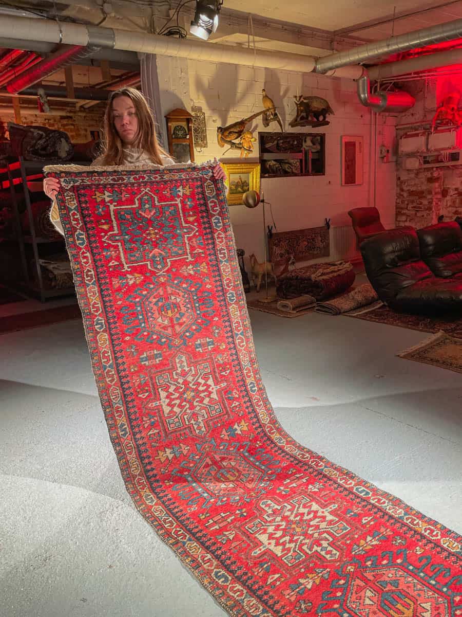 upea heriz käytävämatto 1960 luvulta – 330 x 85 cm (kopio)
