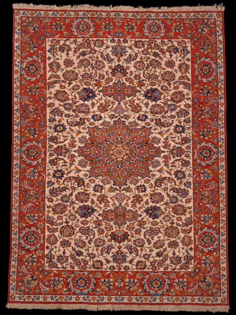 häikäisevä palatsikokoinen vaalea isfahan  374 x 285 cm