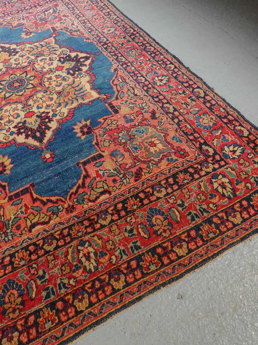 pirteä sininen ghom 191 x 135 cm