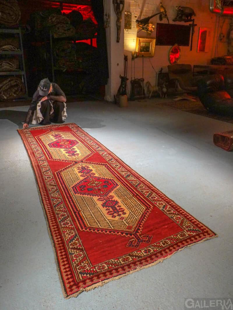 kauniin geometrinen sarab käytävämatto – 330 x 102 cm (kopio)