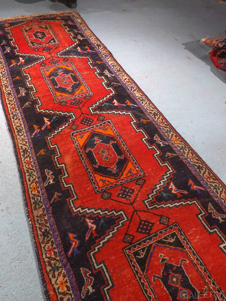 asenteikas hamadan käytävämatto – 312 x 94 cm