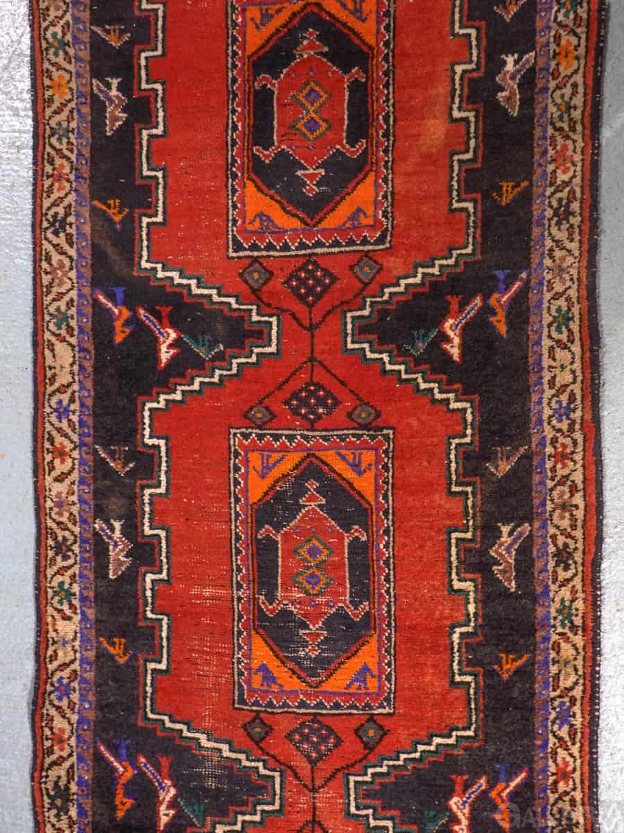 asenteikas hamadan käytävämatto – 312 x 94 cm
