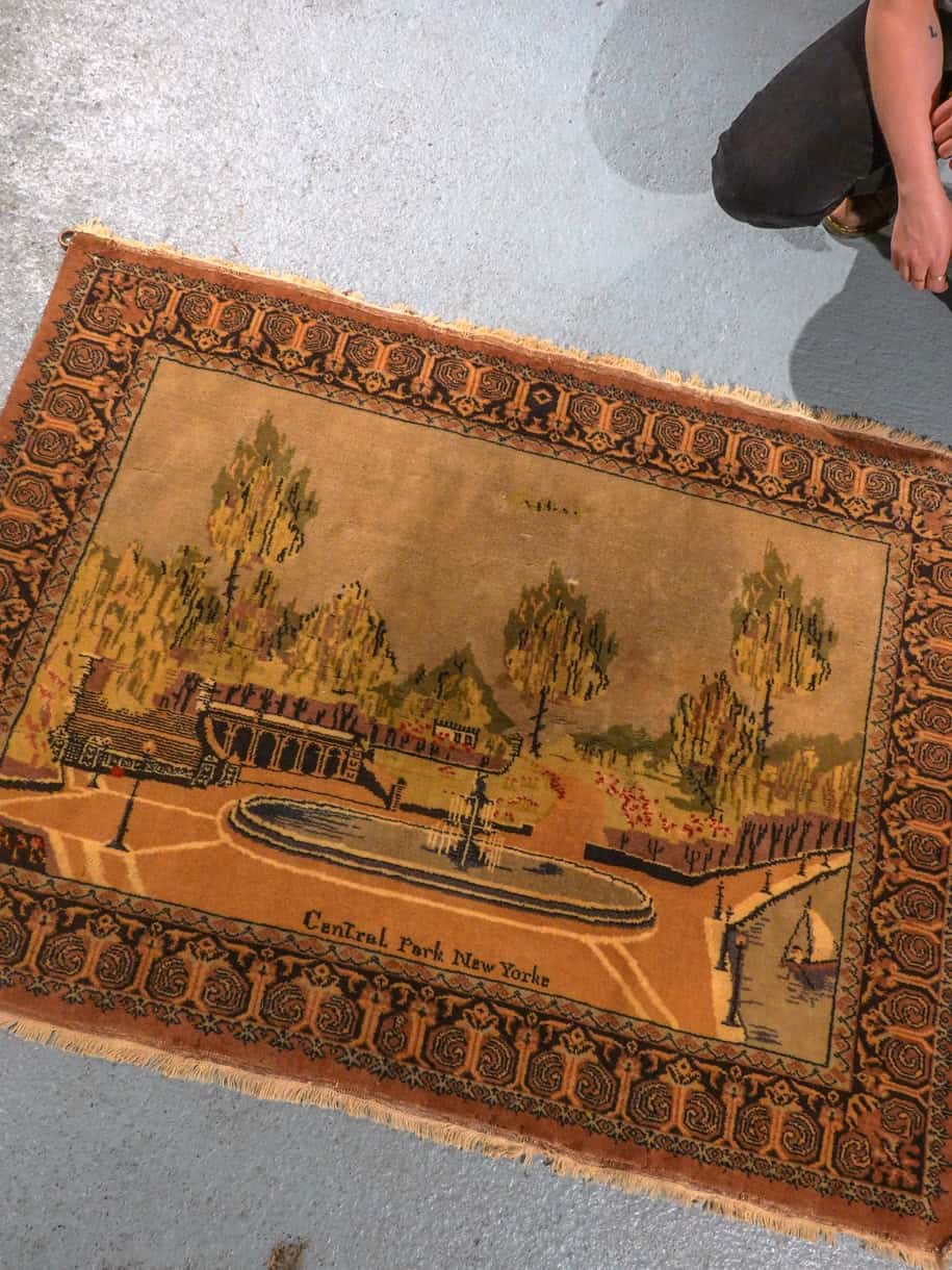 ihastuttava new york matto 1950 luvulta 146 x 108 cm
