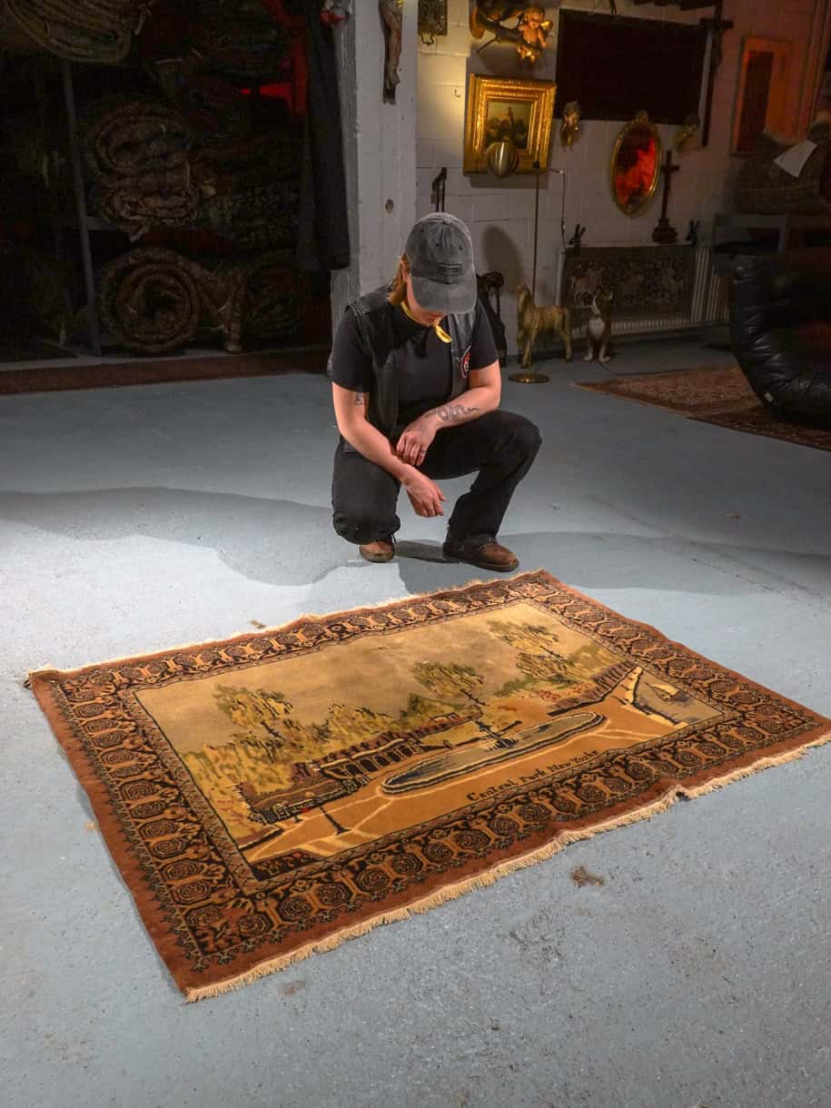 ihastuttava new york matto 1950 luvulta 146 x 108 cm