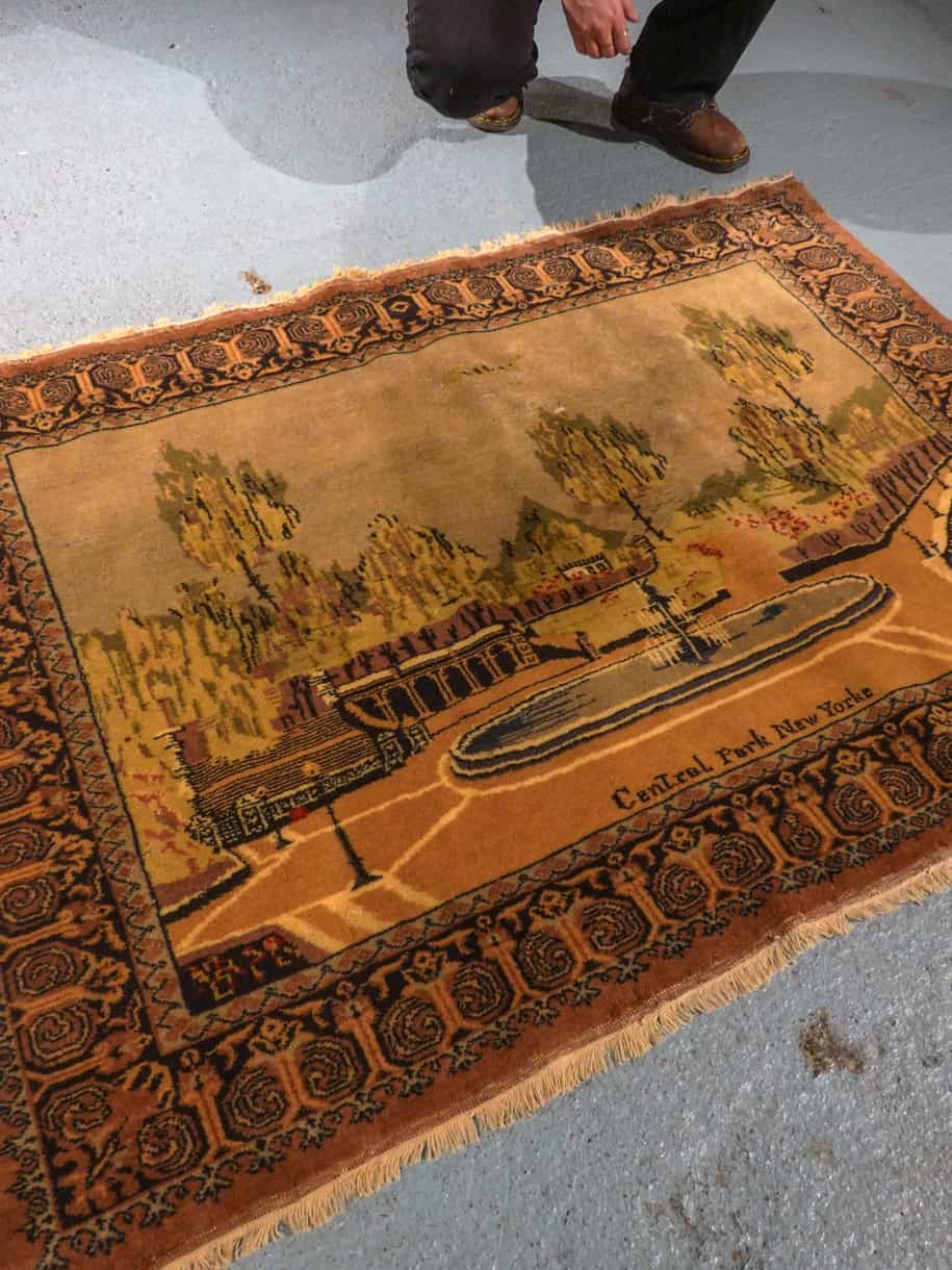 ihastuttava new york matto 1950 luvulta 146 x 108 cm