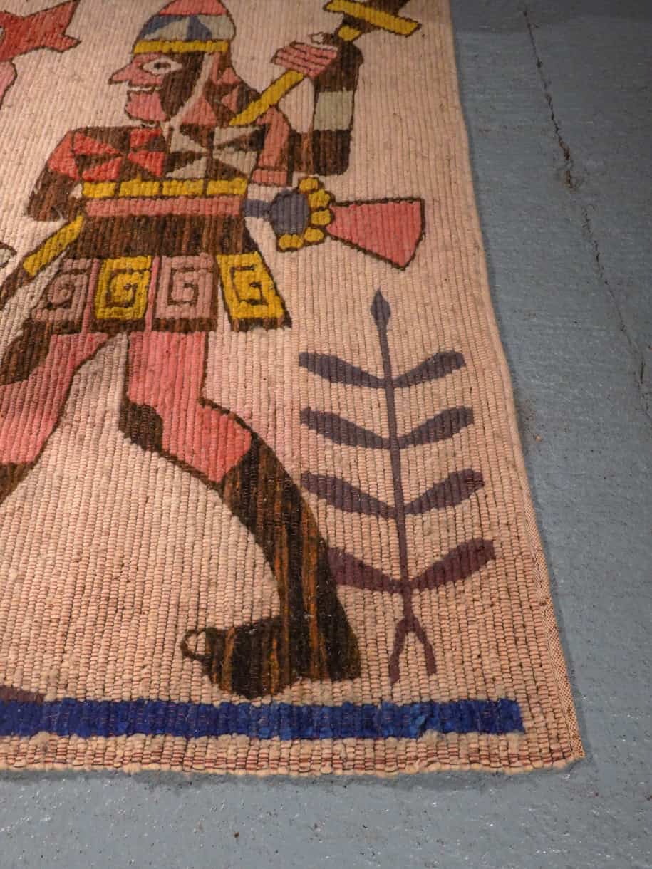 mielenkiintoinen eteläamerikkalainen matto 239 x 118 cm