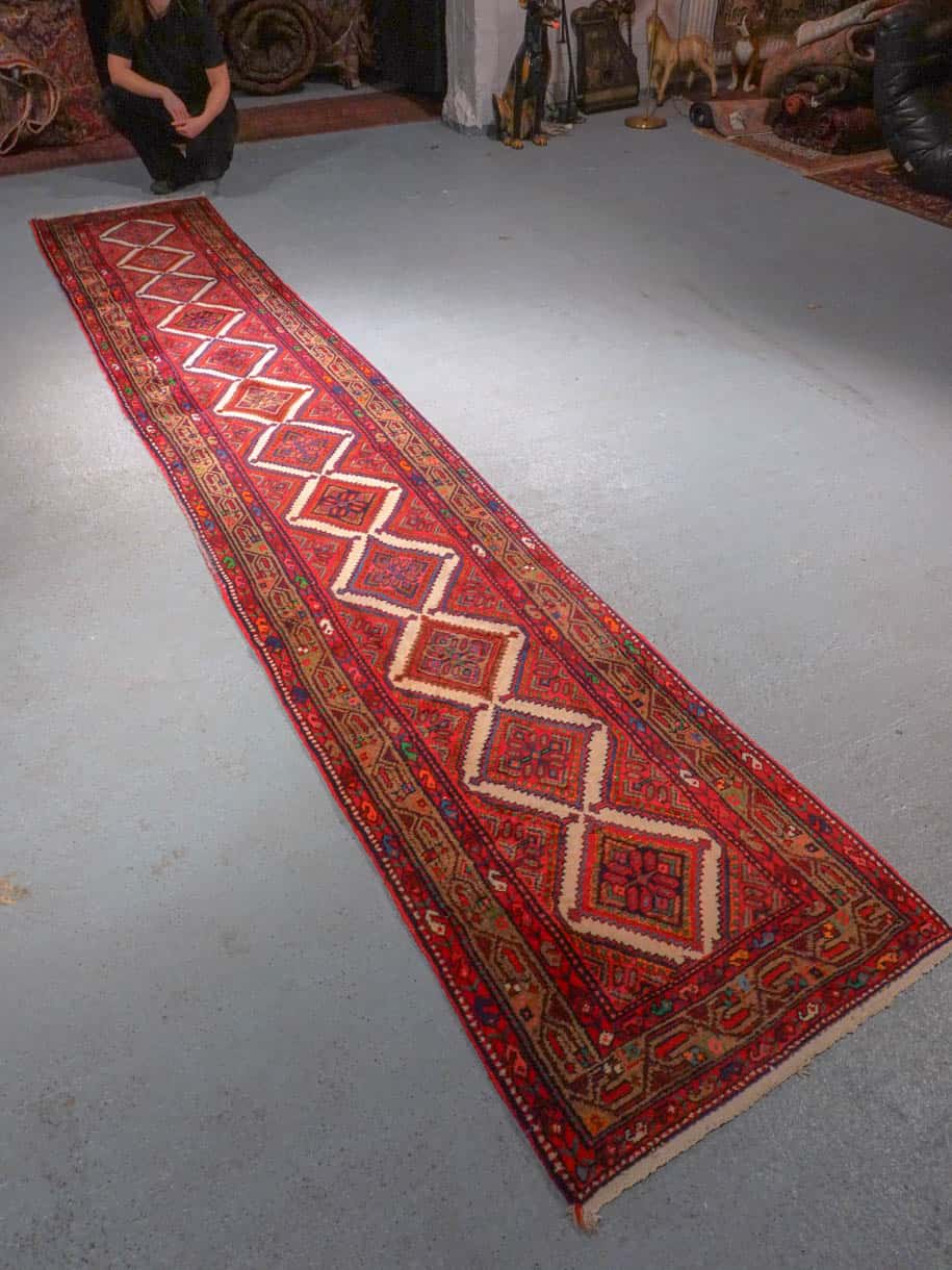 luonteikkaan särmikäs hamadan käytävämatto 304 x 113 cm (kopio)