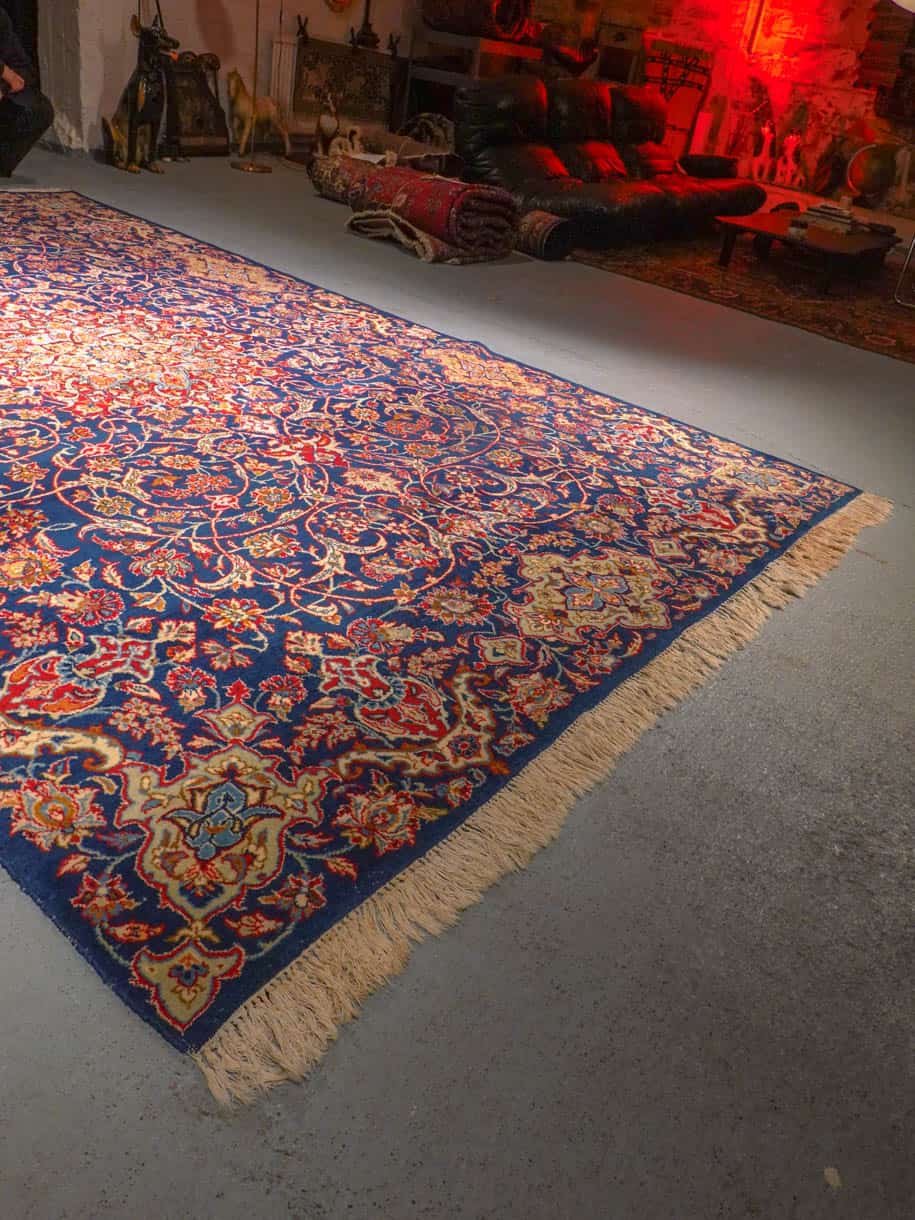 Äärimmäisen harvinainen sininen keshan 360 x 228 cm