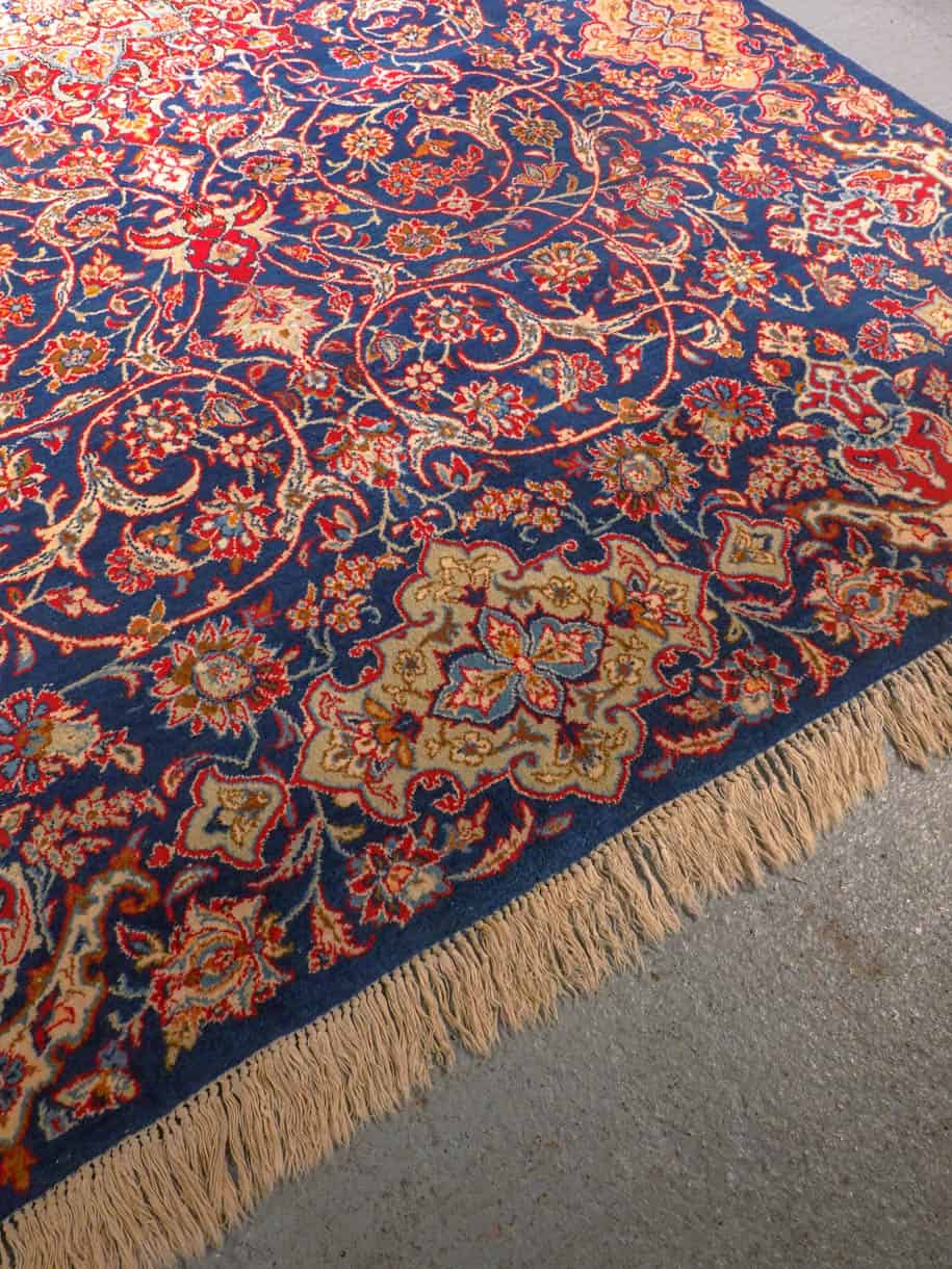 Äärimmäisen harvinainen sininen keshan 360 x 228 cm