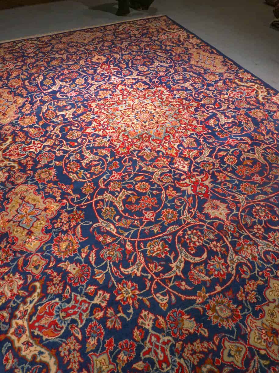 Äärimmäisen harvinainen sininen keshan 360 x 228 cm