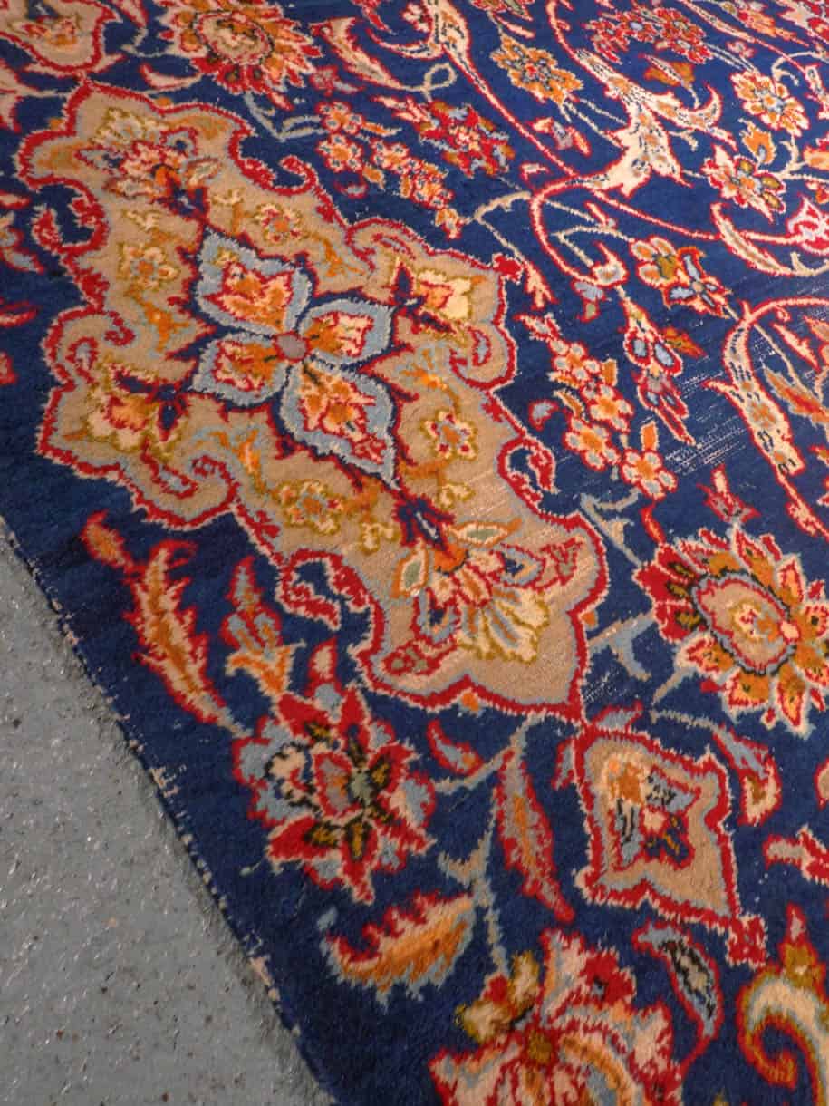 Äärimmäisen harvinainen sininen keshan 360 x 228 cm