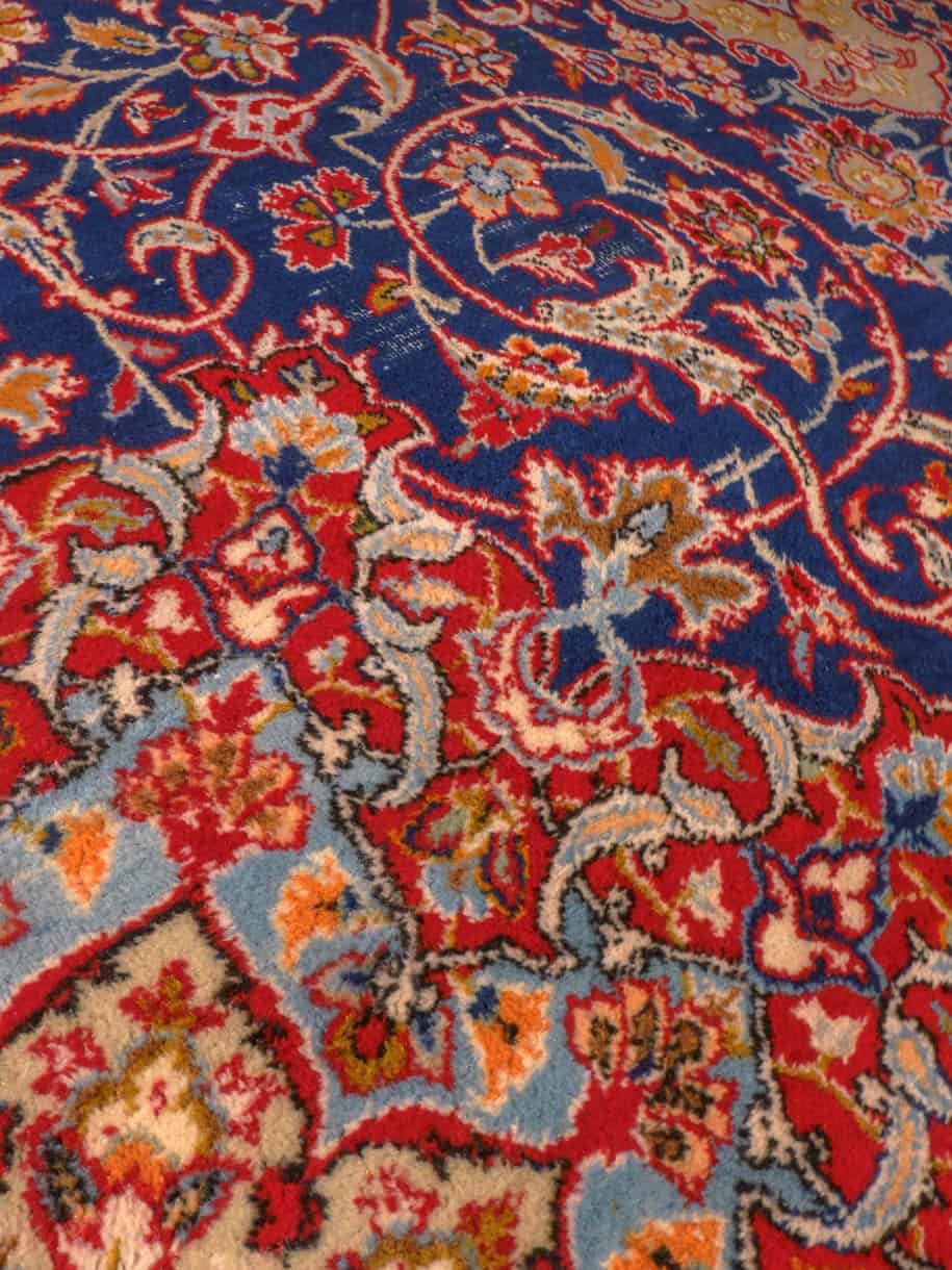 Äärimmäisen harvinainen sininen keshan 360 x 228 cm