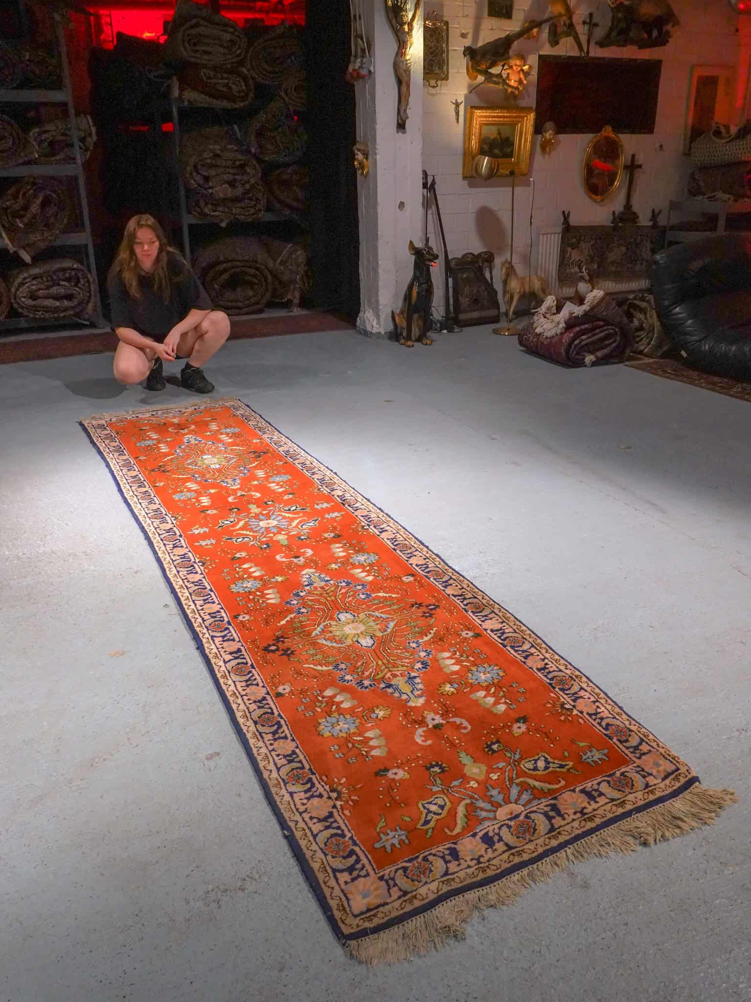 hurmaavan yönsininen sarouk 284 x 184 cm (kopio)