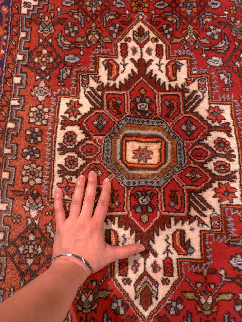 Bijar-maton kuvioinnin yksityiskohta
