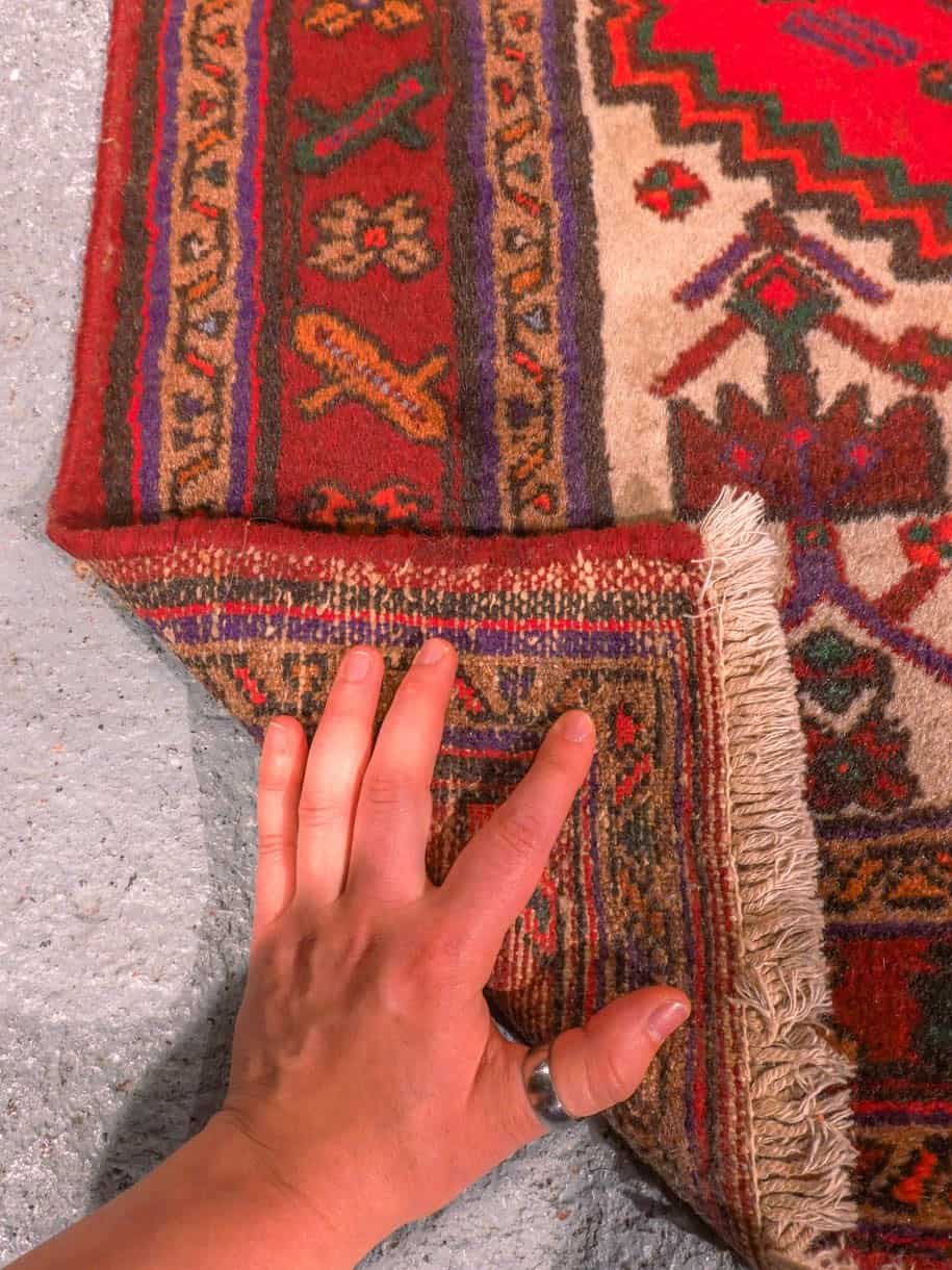 Hamadan-maton kuvioinnin yksityiskohta