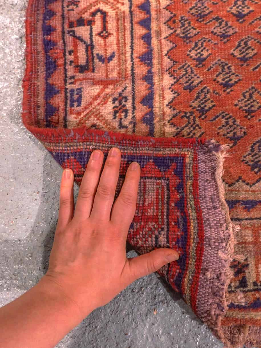 Punainen käsinsolmittu Sarouk Mir-villamatto, 120 × 81 cm