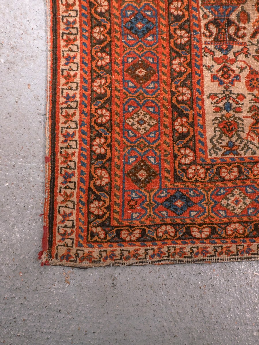 Maanläheinen käsinsolmittu Afshar-villamatto, 207 × 146 cm