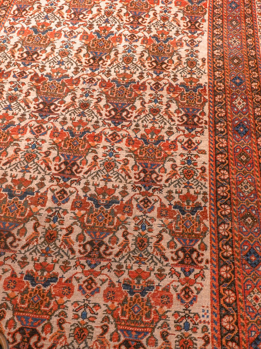 Maanläheinen käsinsolmittu Afshar-villamatto, 207 × 146 cm