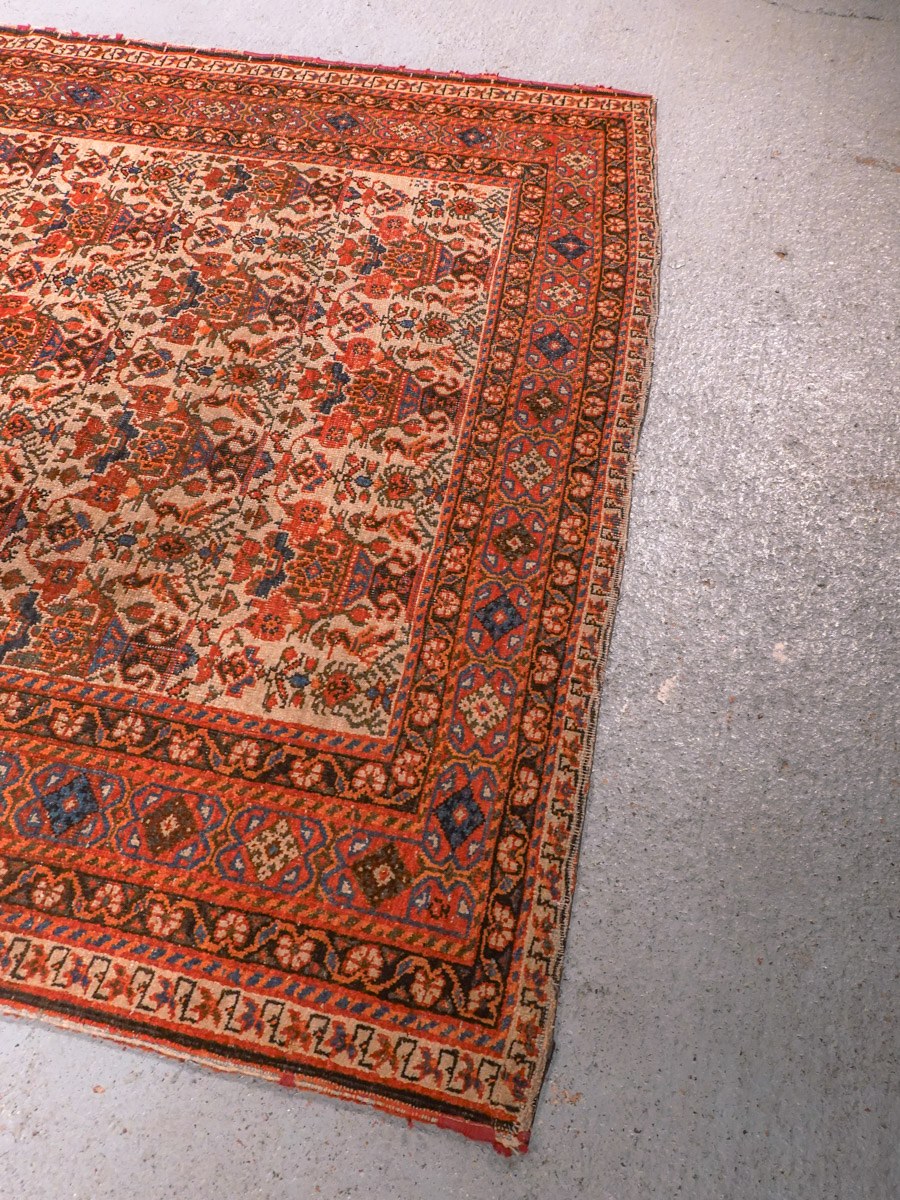 Maanläheinen käsinsolmittu Afshar-villamatto, 207 × 146 cm
