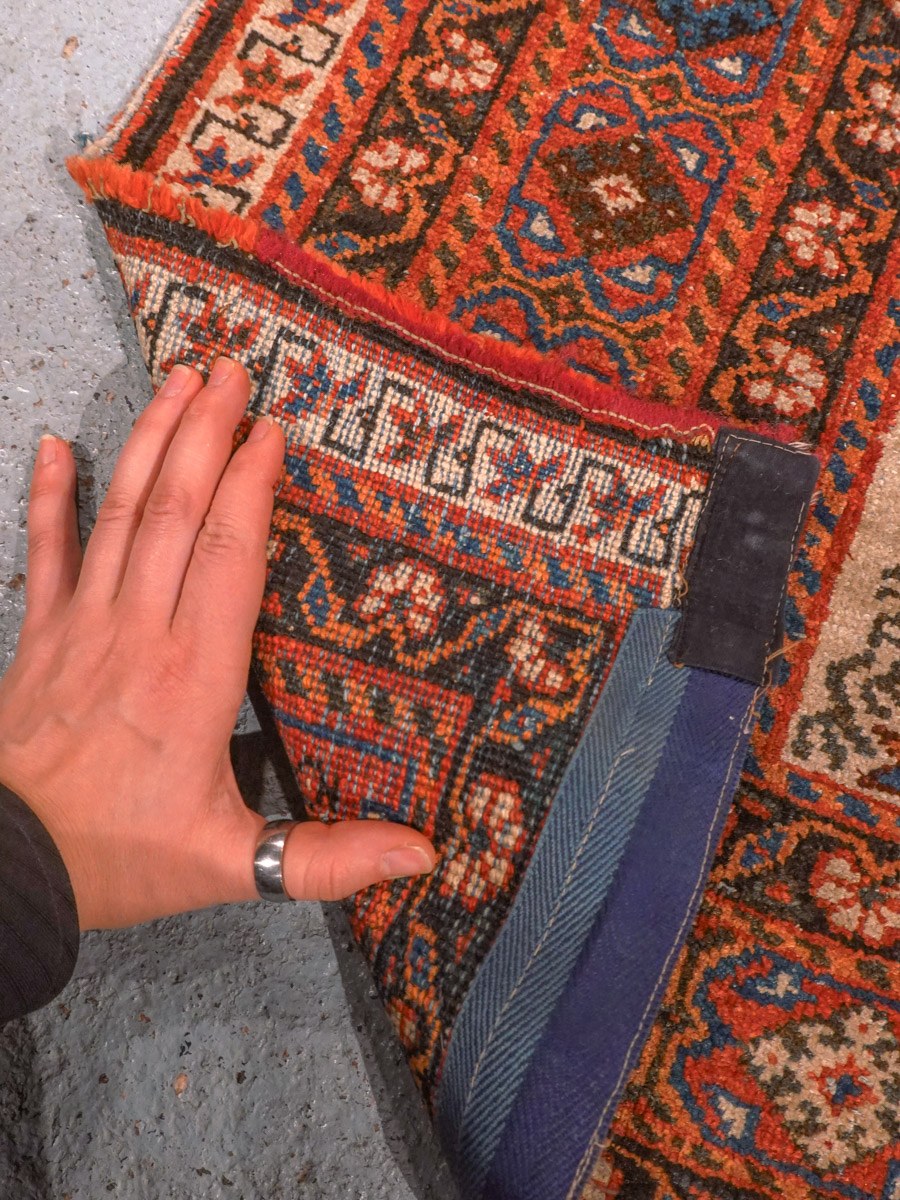 Maanläheinen käsinsolmittu Afshar-villamatto, 207 × 146 cm