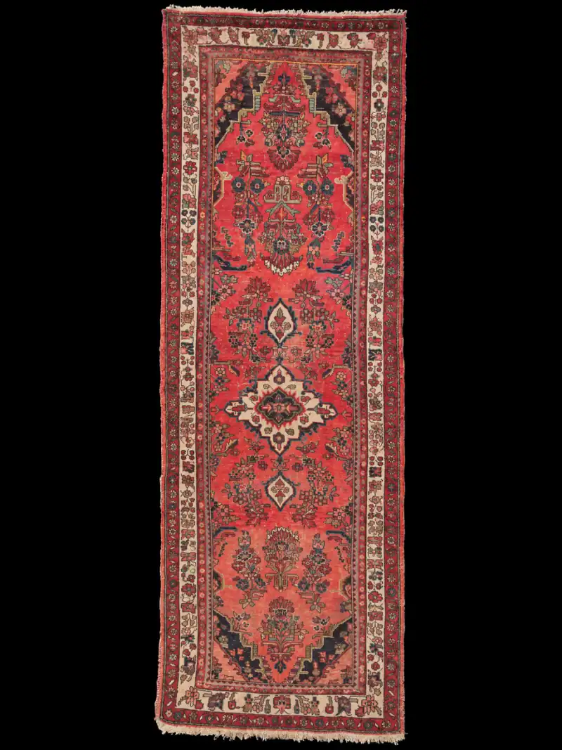 Hehkeä Hamadan-käytävämatto 1960-luvulta – 310 x 105 cm