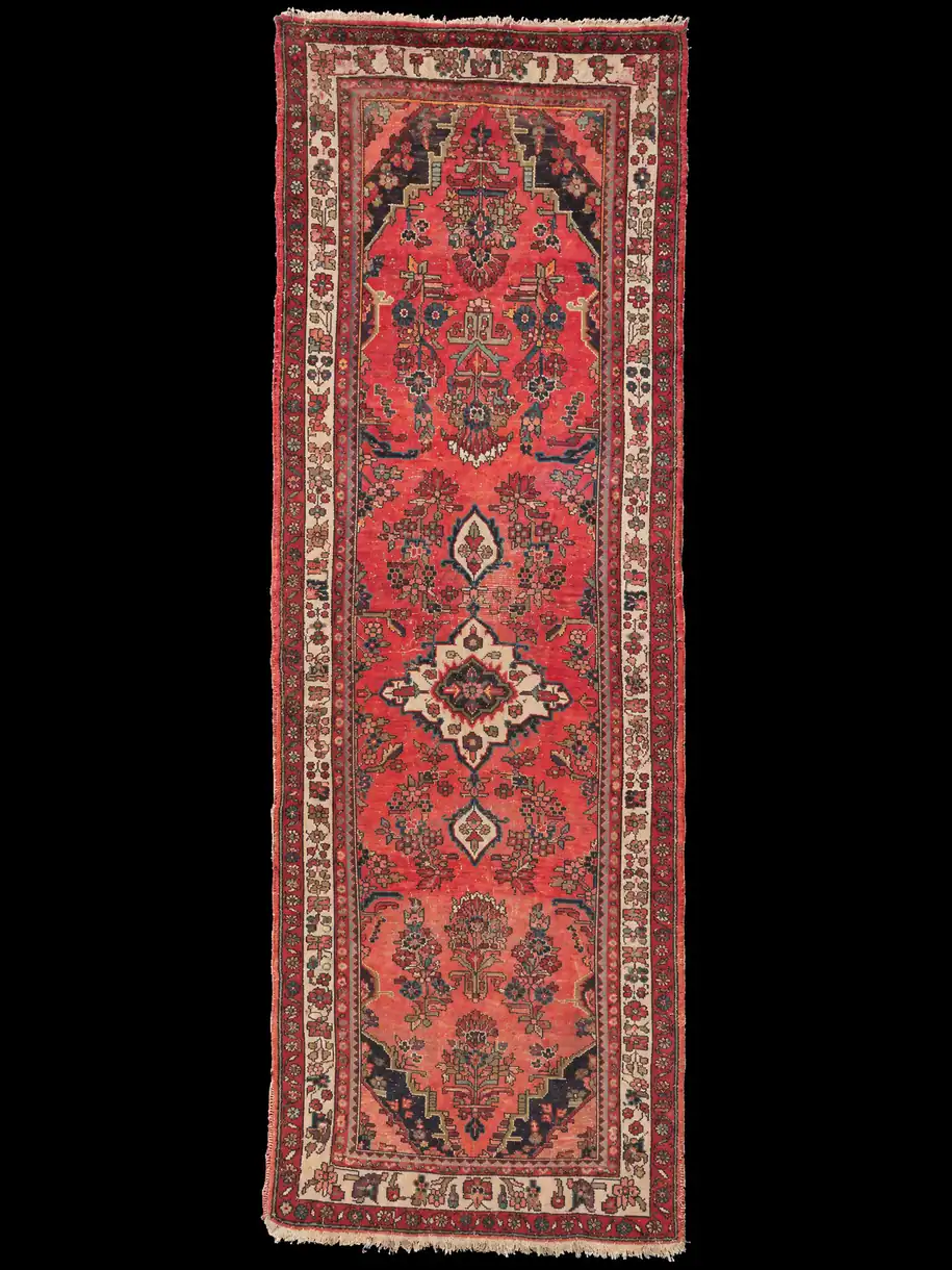 Hehkeä Hamadan-käytävämatto 1960-luvulta – 310 x 105 cm