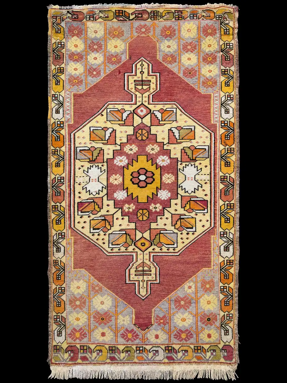 Rauhallinen puoliantiikki-Usak - 215 x 110 cm