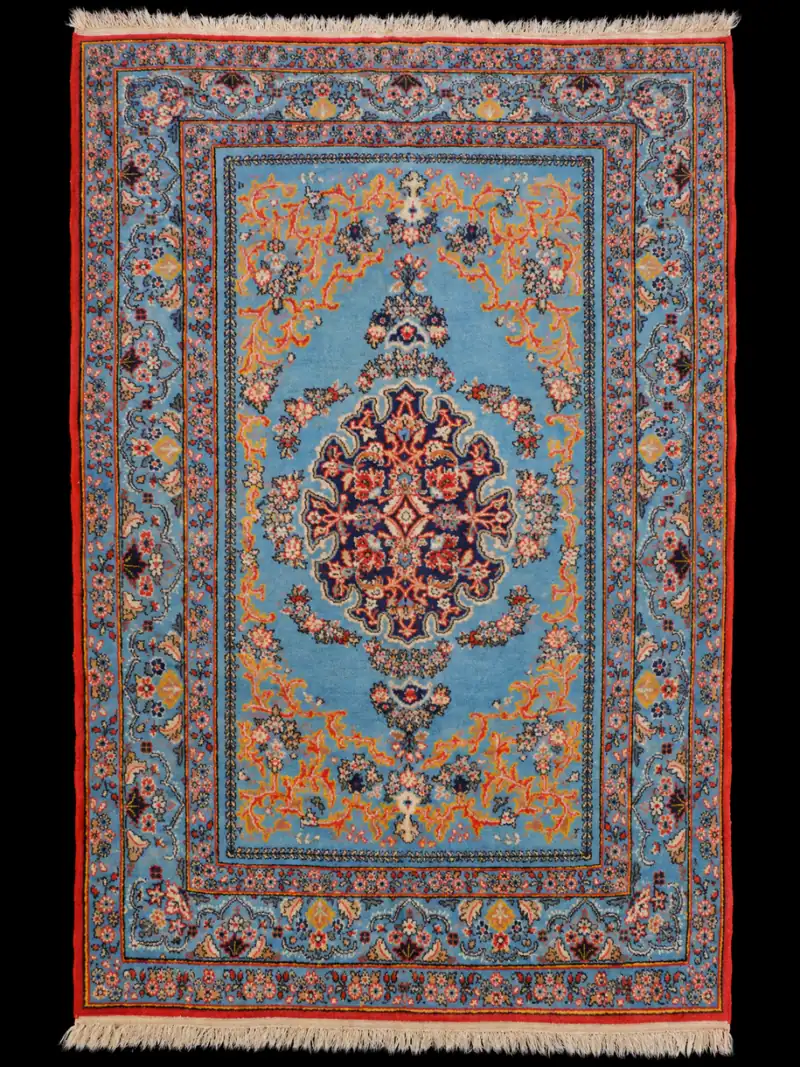 Uniikki sininen Tabriz - 158 x 102 cm