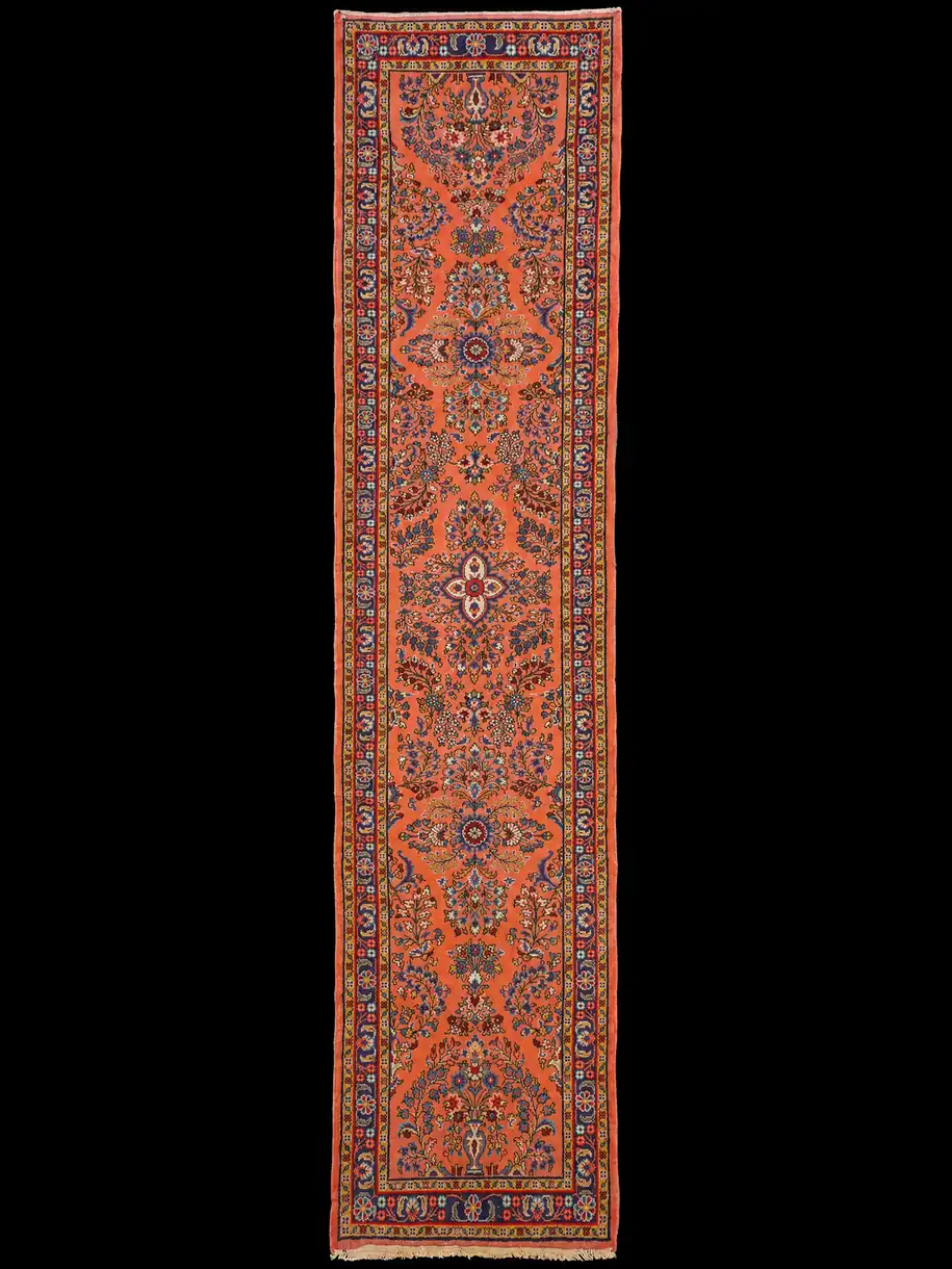 Näyttävä Sarouk-käytävämatto - 340 x 78 cm