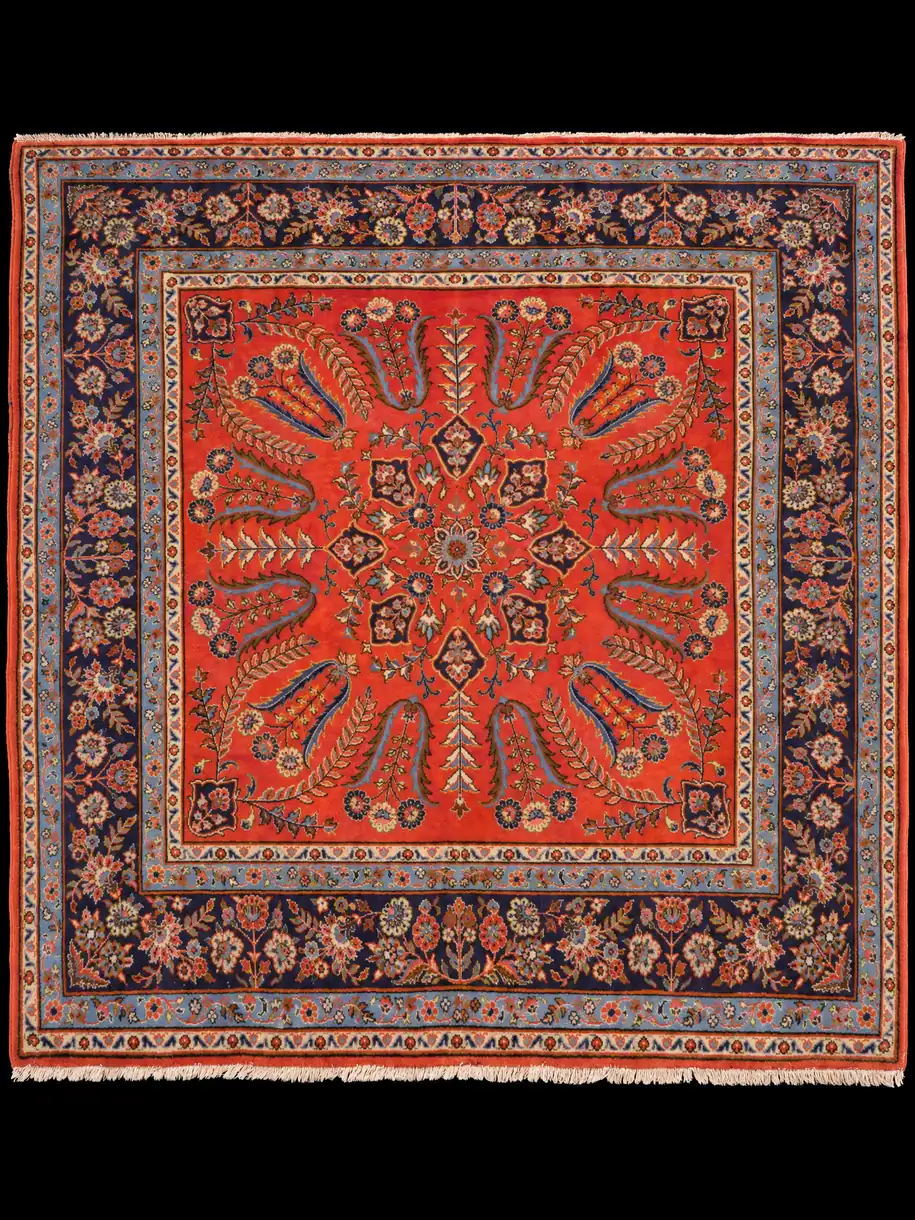 Näyttävä neliömäinen Sarouk - 210 x 197 cm