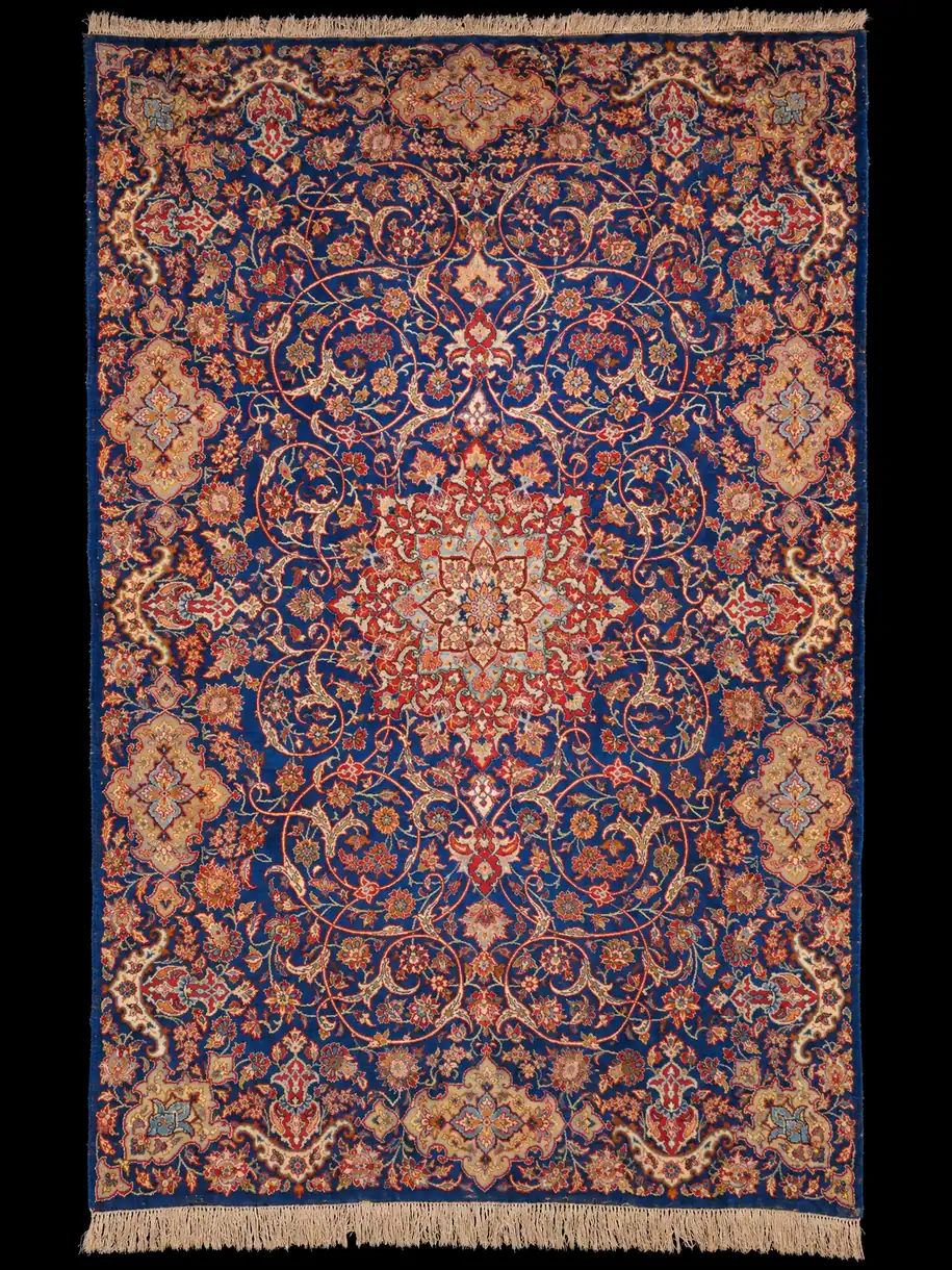 Äärimmäisen harvinainen sininen Keshan - 360 x 228 cm