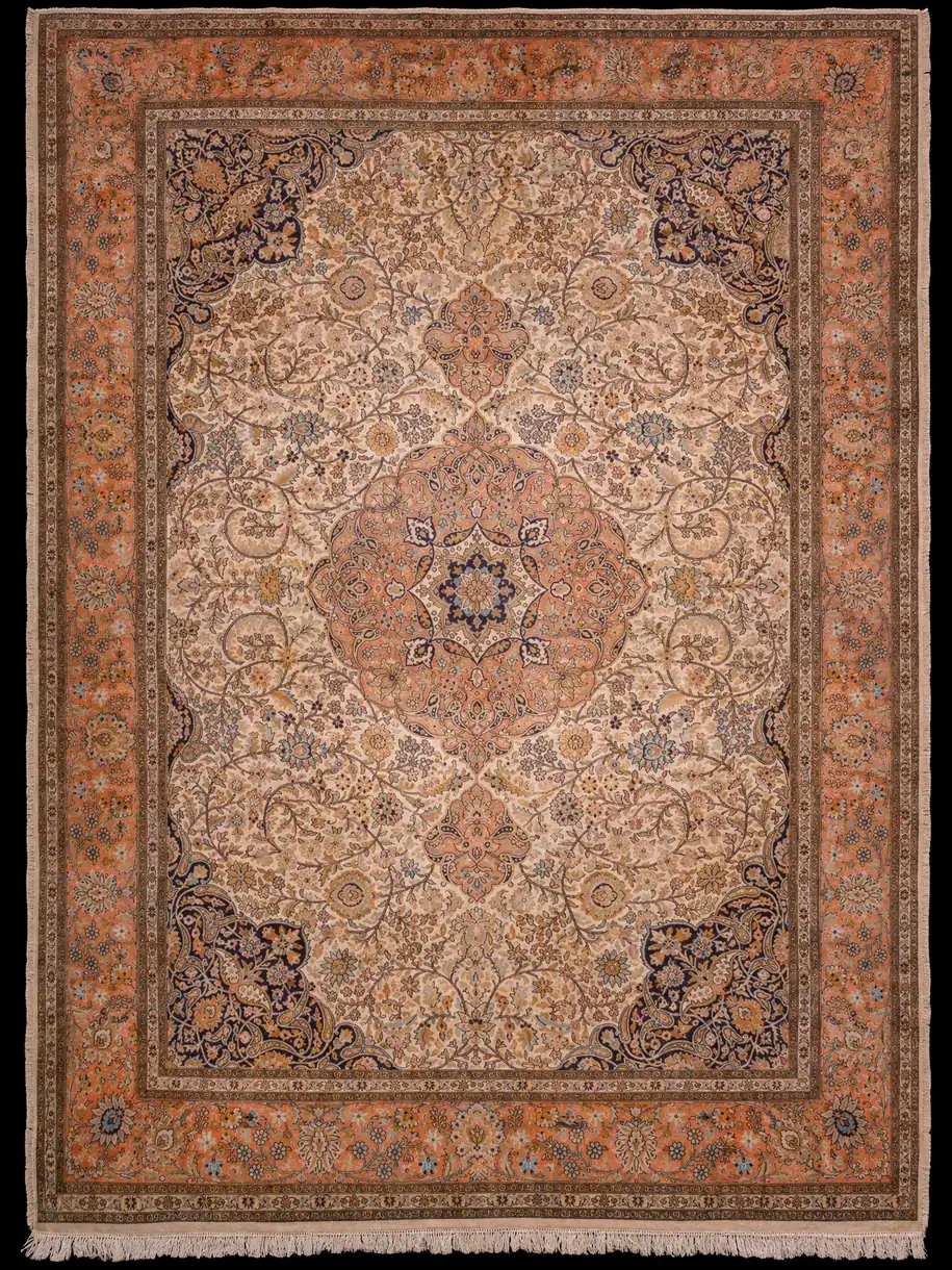 Silkkimatto – Eteerisen harmoninen Kashmir – 375 x 270 cm