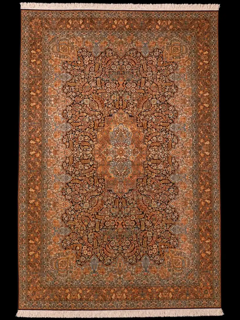 Silkkimatto - Henkeäsalpaavan yksityiskohtainen Kashmir – 282 x 189 cm