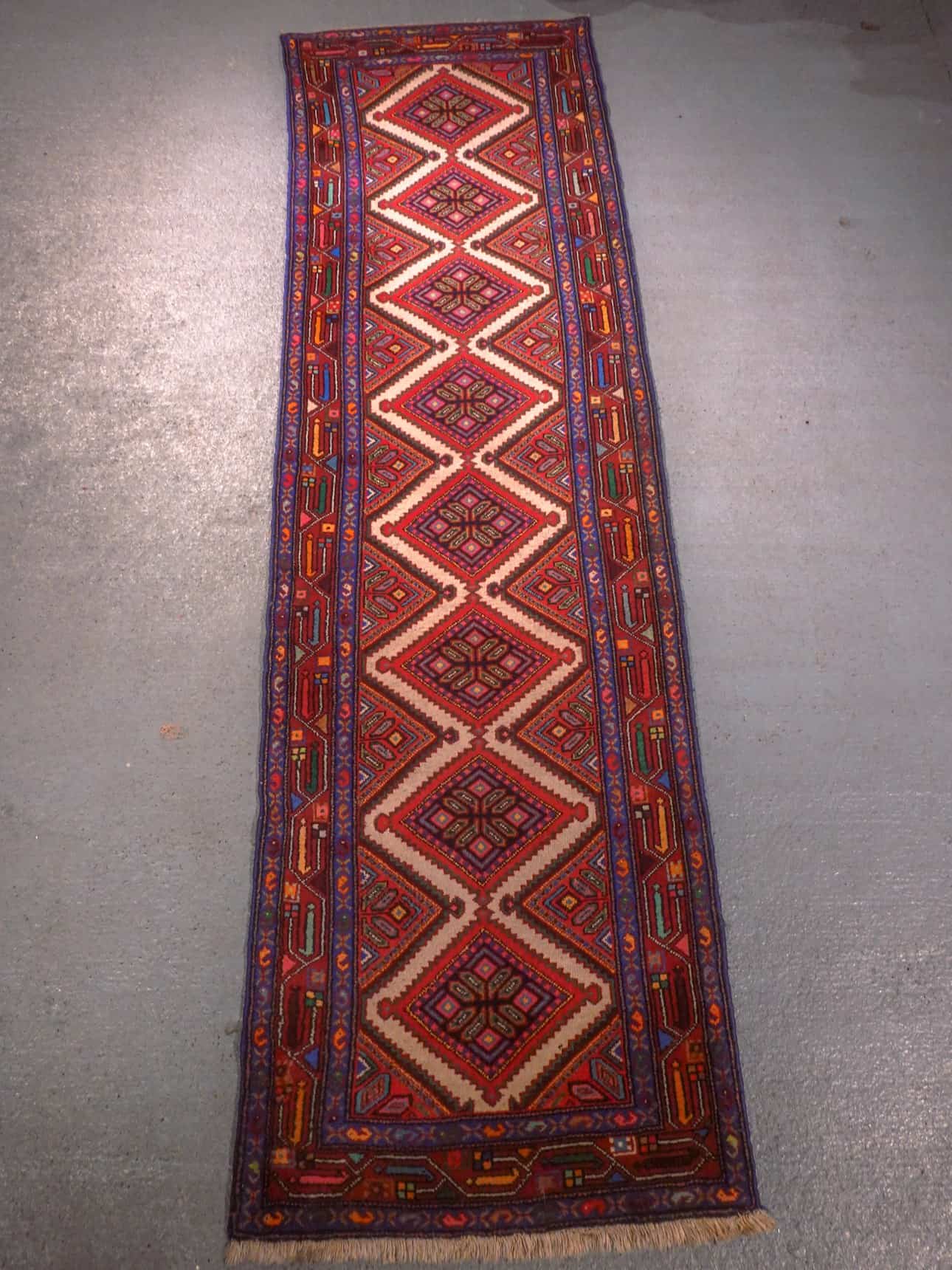 Muu käsinsolmittu Hamadan-villamatto, 280 × 80 cm