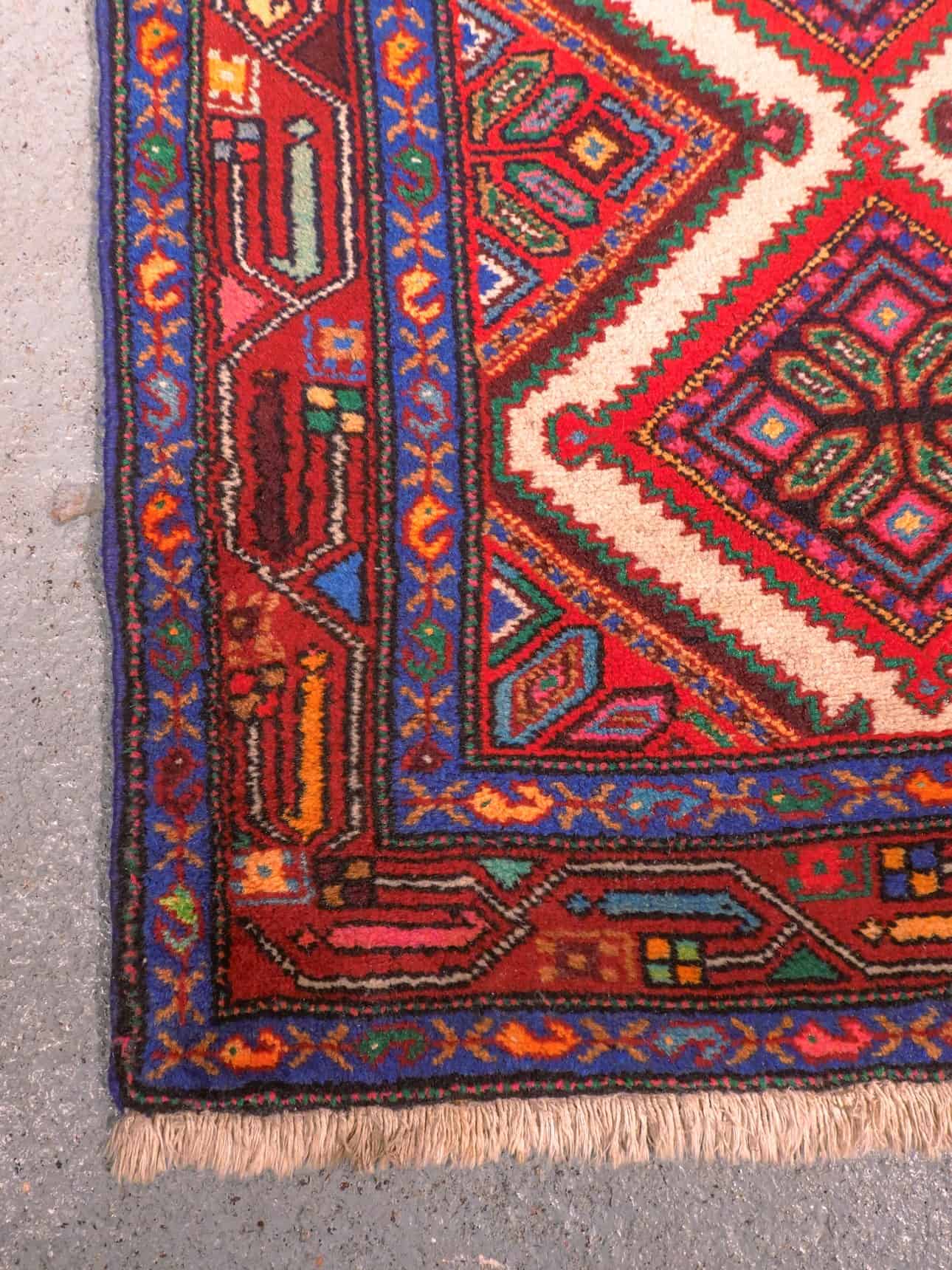 Muu käsinsolmittu Hamadan-villamatto, 280 × 80 cm