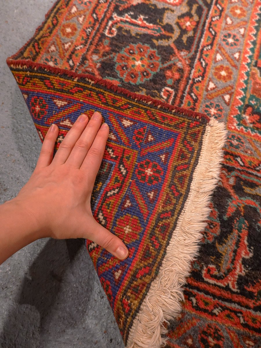 Maanläheinen käsinsolmittu Heriz-villamatto, 294 × 207 cm