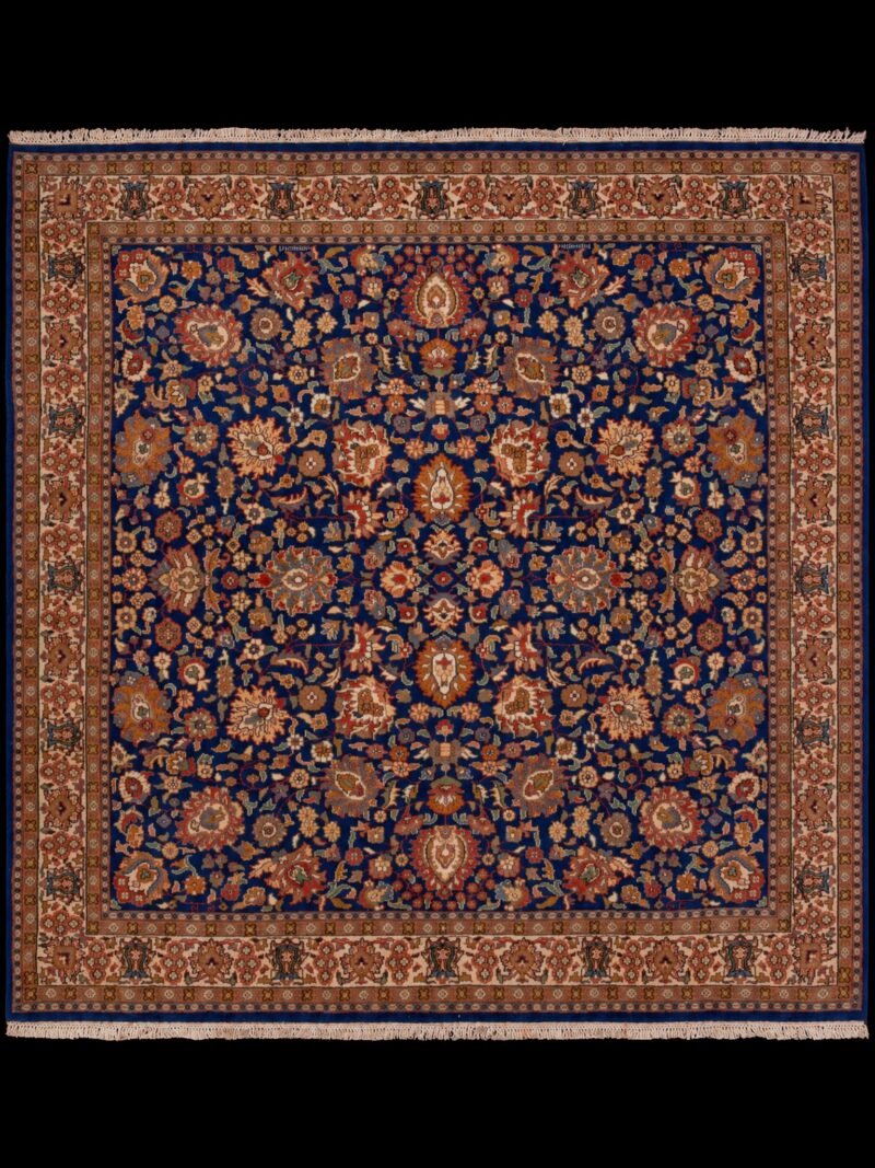 Maanläheinen käsinsolmittu Tabriz-villamatto, 210 × 216 cm