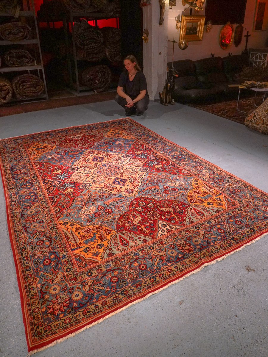 Muu käsinsolmittu Ghom-villamatto, 310 × 208 cm