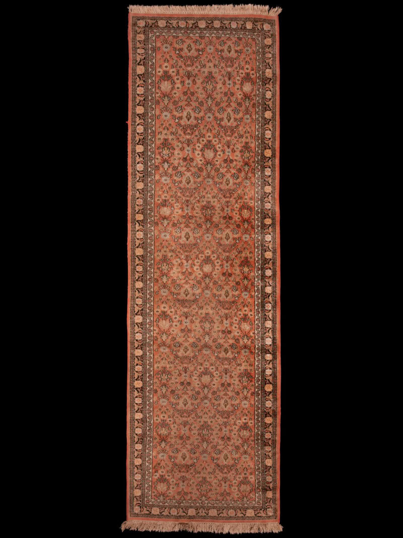 silkkimatto harmoninen kashmir käytävämatto – 350 x 76 cm