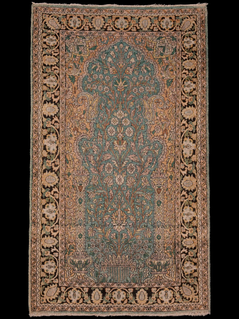Muu käsinsolmittu Kashmir-silkkimatto, 151 × 93 cm