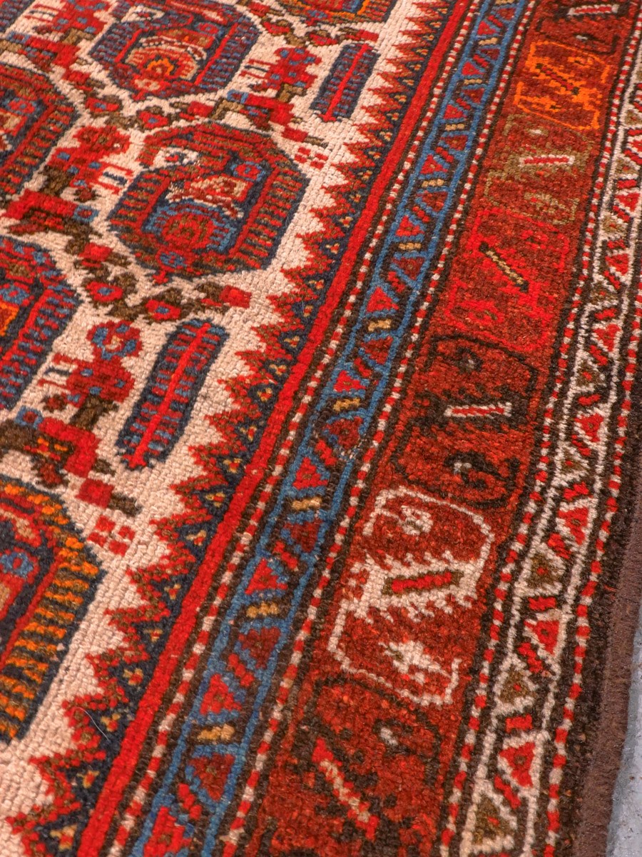 Punainen käsinsolmittu Malayer-villamatto, 168 × 111 cm