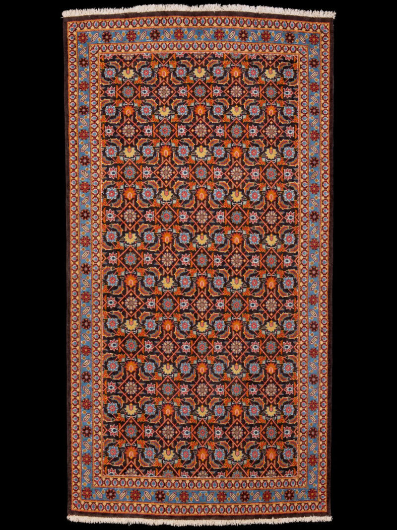 Muu käsinsolmittu Moud-villamatto, 201 × 113 cm