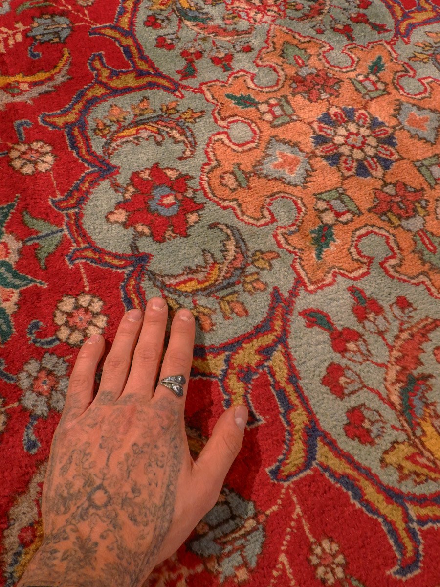Tabriz-maton kuvioinnin yksityiskohta