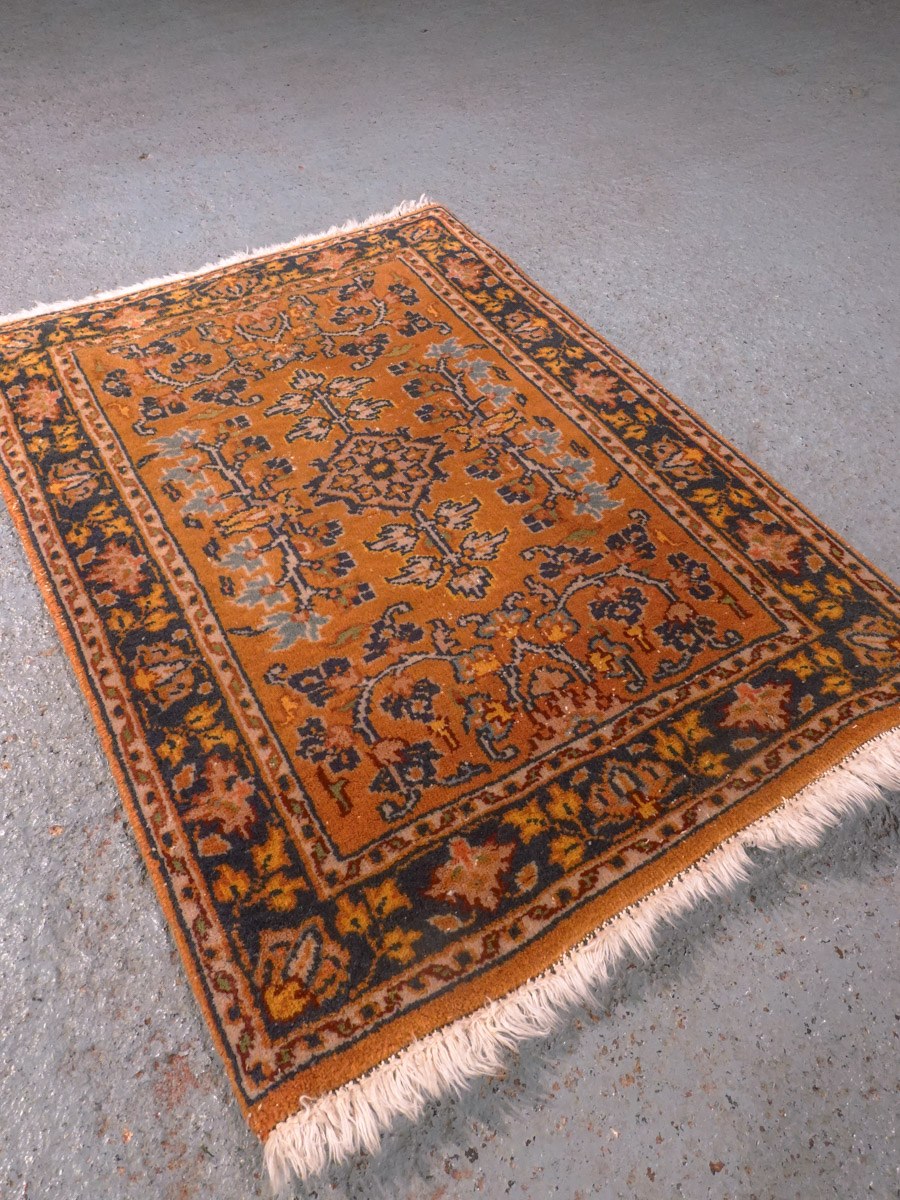 Maanläheinen käsinsolmittu Tabriz-villamatto, 74 × 51 cm